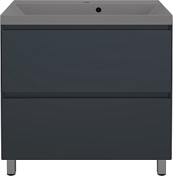 Style Line Тумба под раковину Манхэттен 80 Plus эмаль графит матовая – фотография-10